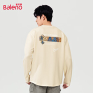 班尼路（Baleno）2025新款國(guó)潮長(zhǎng)袖男秋季重磅純棉t恤男士體恤衫寬松潮流上衣男款