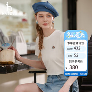 哈吉斯（HAZZYS）女裝25夏PHIZ圓領(lǐng)簡約短袖T恤ASTSE0CBX51【安心品質(zhì)】