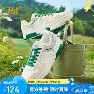 361°運(yùn)動(dòng)鞋男春夏季青少年百搭厚底增高小白休閑板鞋子男672416602F-2