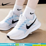 耐克（NIKE）女鞋跑步鞋 2025新款夏季Journey Run慢跑鞋緩震輕便透氣運動(dòng)鞋 106-清新藍白-RUN SWIFT 3 40