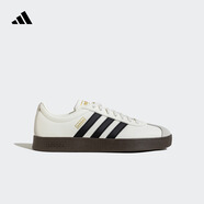 adidas T頭鞋 VL COURT復(fù)古板鞋德訓(xùn)鞋男女阿迪達(dá)斯輕運(yùn)動   漢玉白/黑色/樹脂黃(推薦女生選小半碼)   42.5