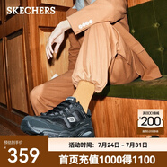 斯凱奇（Skechers）男士老爹鞋復(fù)古潮流百搭運(yùn)動(dòng)鞋厚底舒適減震耐磨休閑運(yùn)動(dòng)鞋 51241-全黑色/BBK 43