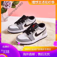 耐克（NIKE）NikeJordan AJ1兒童鞋男女童低幫籃球鞋時尚休閑運(yùn)動板鞋 AirJordan小煙灰低幫 29 碼 鞋內(nèi)長18.7cm