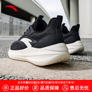 安踏（ANTA）流云｜男鞋運(yùn)動跑步鞋夏季透氣輕便減震男士戶外休閑網(wǎng)面跑鞋子 【革面防潑水】黑/象牙白-10 42 (260mm)