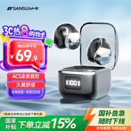 山水（SANSUI）W108 【新品上市】骨傳導(dǎo)概念藍(lán)牙耳機(jī)耳夾開放式無線夾耳式不入耳運(yùn)動(dòng)通話降噪耳夾耳機(jī) 黑