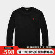 Polo Ralph Lauren拉夫·勞倫男裝長袖T恤 簡約經(jīng)典圓領小馬標打底衫 黑色 L