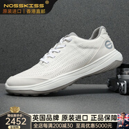 NOSSKISS奢侈高檔品牌男鞋2025新款春夏季頭層牛皮輕便透氣運(yùn)動(dòng)休閑皮鞋男 白色 42 =皮鞋42碼  運(yùn)動(dòng)鞋43碼