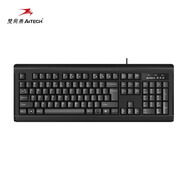 雙飛燕（A4TECH) KB-8A 有線鍵盤 辦公打字專用臺式電腦筆記本外接薄膜鍵盤 USB接口 黑色