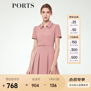 PORTS寶姿女裝甜美氣質(zhì)修身連衣裙女娃娃領(lǐng)A字裙粉色ALM8D029JWP072 PINK L (8)
