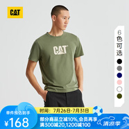 CAT卡特春新品男涼感設(shè)計(jì)反光logo印花短袖T恤輕戶外 暗綠色 2XL