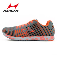 海爾斯（HEALTH）H減震透氣網(wǎng)面跑步鞋輕便學生體考訓練鞋品質之選 799針織版橘色 36