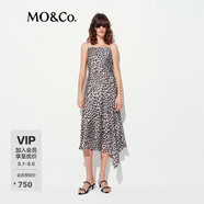 MO&Co.連衣裙2025夏新品豹紋美學(xué)不規(guī)則吊帶裙可調(diào)節(jié)肩帶露背MBE2DRST37 駝棕豹紋色 L /170