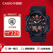 卡西歐（CASIO）AEQ-110W-1B男表小黑武士石英表黑色表盤(pán)運動(dòng)防水學(xué)生 七夕送男友 AEQ-110W-1A2VDF 52mm