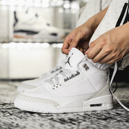 耐克（NIKE）喬丹AJ3金屬銀復刻休閑鞋男子運動(dòng)鞋復古籃球鞋 CT8532-111 46