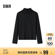 森馬（Semir）森柔毛衫|毛衣女基礎(chǔ)款高領(lǐng)緊身2024冬季純色套頭衫109724107011