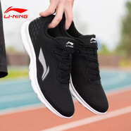 李寧（LI-NING）跑鞋男鞋運(yùn)動(dòng)鞋春秋款透氣舒適跑步鞋輕質(zhì)百搭運(yùn)動(dòng)休閑鞋子 黑色（網(wǎng)面）073-1 43