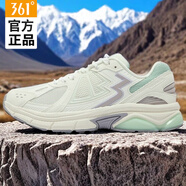 361°體育運(yùn)動(dòng)跑步鞋女25夏季款網(wǎng)面透氣防滑軟底Q彈科技回彈緩震跑鞋 羽毛白/淺灰紫 39