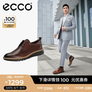 愛步（ECCO）皮鞋男 男士皮鞋夏季休閑皮鞋透氣軟底商務(wù)德比鞋 適動混合836404 棕色83640401053 43