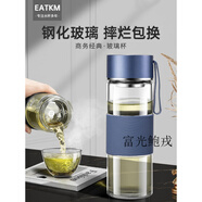 富光鋼化玻璃杯防摔防爆喝泡茶水杯男高硼硅父親節禮物單層2025新款子 【食品級鋼化玻璃-無(wú)懼跌落-速發(fā)