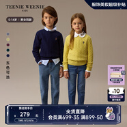 Teenie Weenie Kids小熊童裝24秋男女童經(jīng)典百搭休閑圓領(lǐng)羊毛毛衣 黃色 110cm
