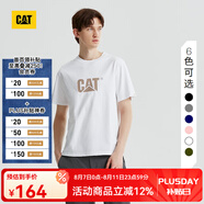 CAT卡特春新品男涼感設(shè)計(jì)反光logo印花短袖T恤輕戶外 白色 2XL