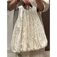 韻優(yōu)利（yunyouli）女童夏季花苞連衣裙2025寶寶甜美可愛糖果色蝴蝶結(jié)背心公主裙 8275波點 110