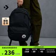 匡威（Converse）官方 Straight Edge男女休閑簡(jiǎn)約雙肩包書(shū)包10021138 10021138-A01/黑色 OSFA