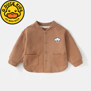 G.DUCKKIDS嬰兒衣服春秋米呢棒球服外套秋裝春秋男童女寶寶嬰兒童小童上衣 卡其色 73 cm 建議年齡9-12個(gè)月