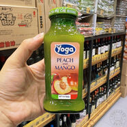 香港代購意大利Yoga進(jìn)口100%青蘋(píng)果藍莓蘋(píng)果香橙味果汁飲品 100香桃芒果汁200mI*1瓶
