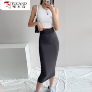 啄木鳥(niǎo)黑色包臀半身裙女辣妹2025春夏新款修身彈力顯瘦歐美一步裙 黑色/不開(kāi)叉/莫代爾面料 S