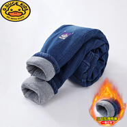 G.duck童裝兒童夾棉厚褲子三層加絨加厚牛仔褲中大童女孩保暖褲女童棉褲 庫洛米加厚夾棉 150 cm(身高140-150cm)