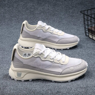 匹克（PEAK）男鞋跑步鞋男夏季網(wǎng)面透氣彈力軟底慢跑鞋男士輕便休閑運動(dòng)鞋子男 大白/淺灰2517E 39