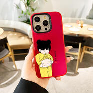 NLWAnker安克ins風(fēng)趣味肥肉是財女孩iPhone16promax手機殼小眾創(chuàng  )意15pro個(gè)性情侶款13保護套華為mate7 肥肉女孩-紅色 vivoX100Pro