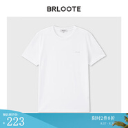巴魯特（Brloote）新疆棉短袖T恤男士時(shí)尚百搭休閑打底衫夏裝 白色 185/104A