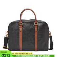 Fossil化石男士斜挎包Evan皮革手提拉鏈休閑日常通勤SBG1162200 Black os