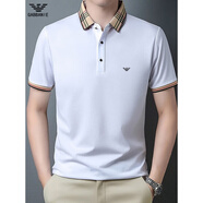 EMPORIO ARMANI EA7阿瑪尼短袖t恤男翻領(lǐng)夏季新款半袖商務(wù)休閑體恤衫上衣POLO汗衫 A-3116白色 3XL 190 建議175-190斤穿