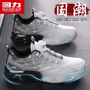 回力男鞋春季透氣舒適學(xué)生跑步輕便氣墊減震運動(dòng)休閑鞋 灰/黑 39