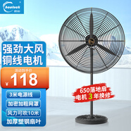 皓彩（haoluck） 工業(yè)風(fēng)扇落地扇強(qiáng)力牛角扇大功率大風(fēng)力電風(fēng)扇工地工廠車間商用超大風(fēng)量吹除甲醛 [25英寸] 650落地扇塑鋼葉 3米線 滾珠軸承