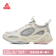 匹克（PEAK）老爹鞋男女情侶款跑步鞋休閑時(shí)尚學(xué)生跑鞋增高運動(dòng)鞋子 鐵灰/米白（女款） 35