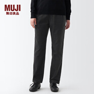 無印良品 MUJI 女式 燈芯絨輕便褲休閑褲秋冬季 純棉全棉 BEE06C2A 深灰色 S