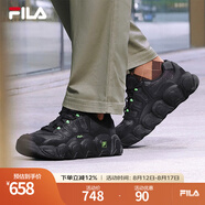 FILA 斐樂(lè )官方男鞋面包可頌鞋復古時(shí)尚老爹鞋舒適輕便休閑運動(dòng)鞋 黑-IB 42