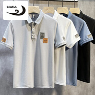 浪古 LAWKUL短袖t恤男夏季衣服男裝棉質(zhì)青少年學(xué)生潮流運(yùn)動(dòng)休閑體恤夏裝外套 805灰色 L
