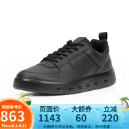 愛(ài)步（ECCO）黃景瑜同款男士 休閑運(yùn)動(dòng)鞋 街頭720系列 520814 01001-黑色 43