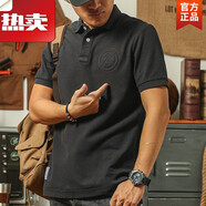 班尼路 BALENO夏季新款男士潮流商務(wù)休閑T恤 黑色 S