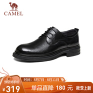 駱駝（CAMEL）英倫牛皮休閑通勤結(jié)婚新郎商務(wù)正裝皮鞋 G15S213068 黑色 40 