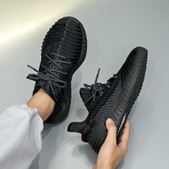 回力（Warrior）男鞋跑步鞋透氣網(wǎng)面休閑運動(dòng)鞋耐磨椰子鞋 WL(AB)-1082 全黑 39