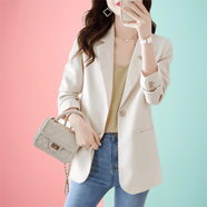 AEMAPE新款潮流時(shí)尚西裝外套女2025春秋通勤職業(yè)商務(wù)西服簡(jiǎn)約百搭 杏色 M 建議115斤以?xún)?
                                         title=