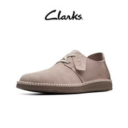 clarksClarks其樂牛皮男鞋一腳蹬休閑鞋春夏透氣舒適低幫潮流休閑皮鞋男 灰色261717547 39.5