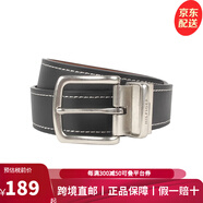 TOMMY HILFIGER湯米 希爾費格皮帶男士腰帶簡約旗標(biāo)商務(wù)休閑針扣Z奢侈品潮牌 11TL08X009-014 38