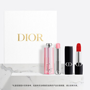 迪奧DIOR心動紅唇口紅禮盒套裝(999+潤唇膏001)化妝品生日禮物送女友